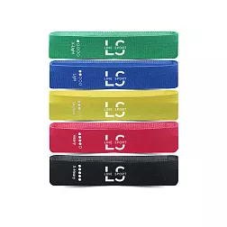 Sada 5 odporových gum na cvičení – látkové pásky Flex Band Line Sport