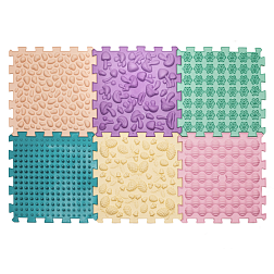 Masážní podložka Puzzle Mix Pastel 6 prvků
