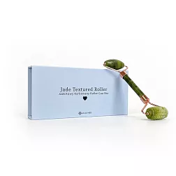 Jadeitový roller Gua Sha s vroubky